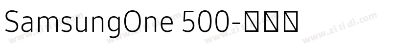 SamsungOne 500字体转换